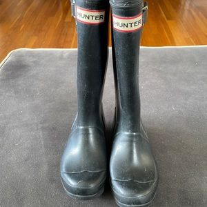 Hunter Black Tall Rain boots